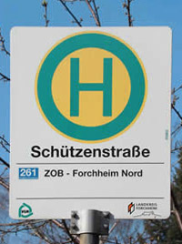 Bushaltestelle Schützenstrasse - Linie 261